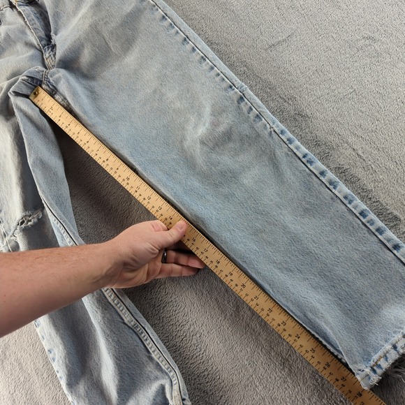 Vintage Levis SilverTab Loose Jeans Fits 26x28 Light Blue Distressed Y2K - Picture 14 of 16